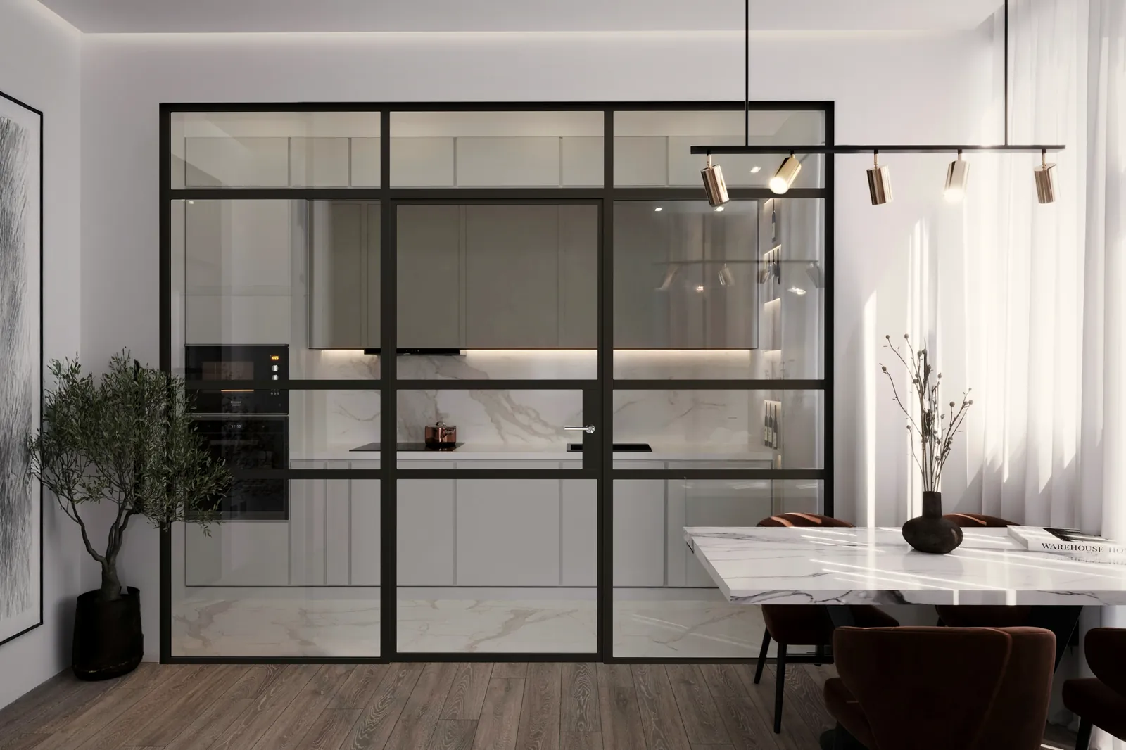 Cortizo Design 35 binnenpui in een keuken